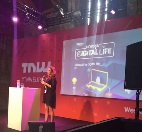 Telefonica's Helen Parker presents the Index findings and key messages at the 11th annual TNW Conference in Amsterdam.